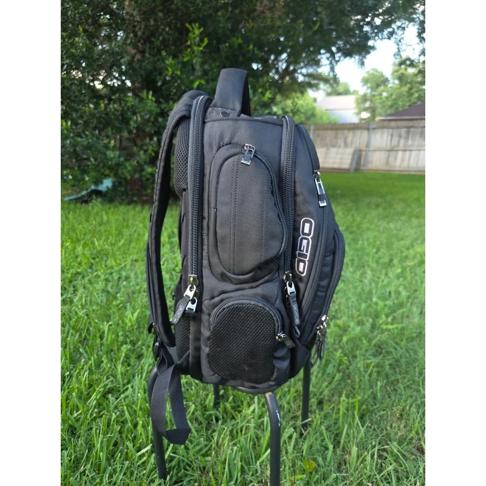 OGIO Mercur Laptop Backpack Black Travel Work Bag Audio Pocket Logo